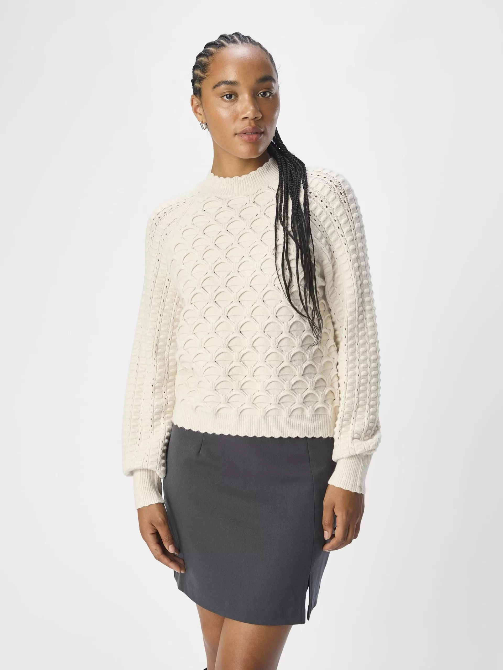 OBJECT DETALJERT STRIKKET PULLOVER