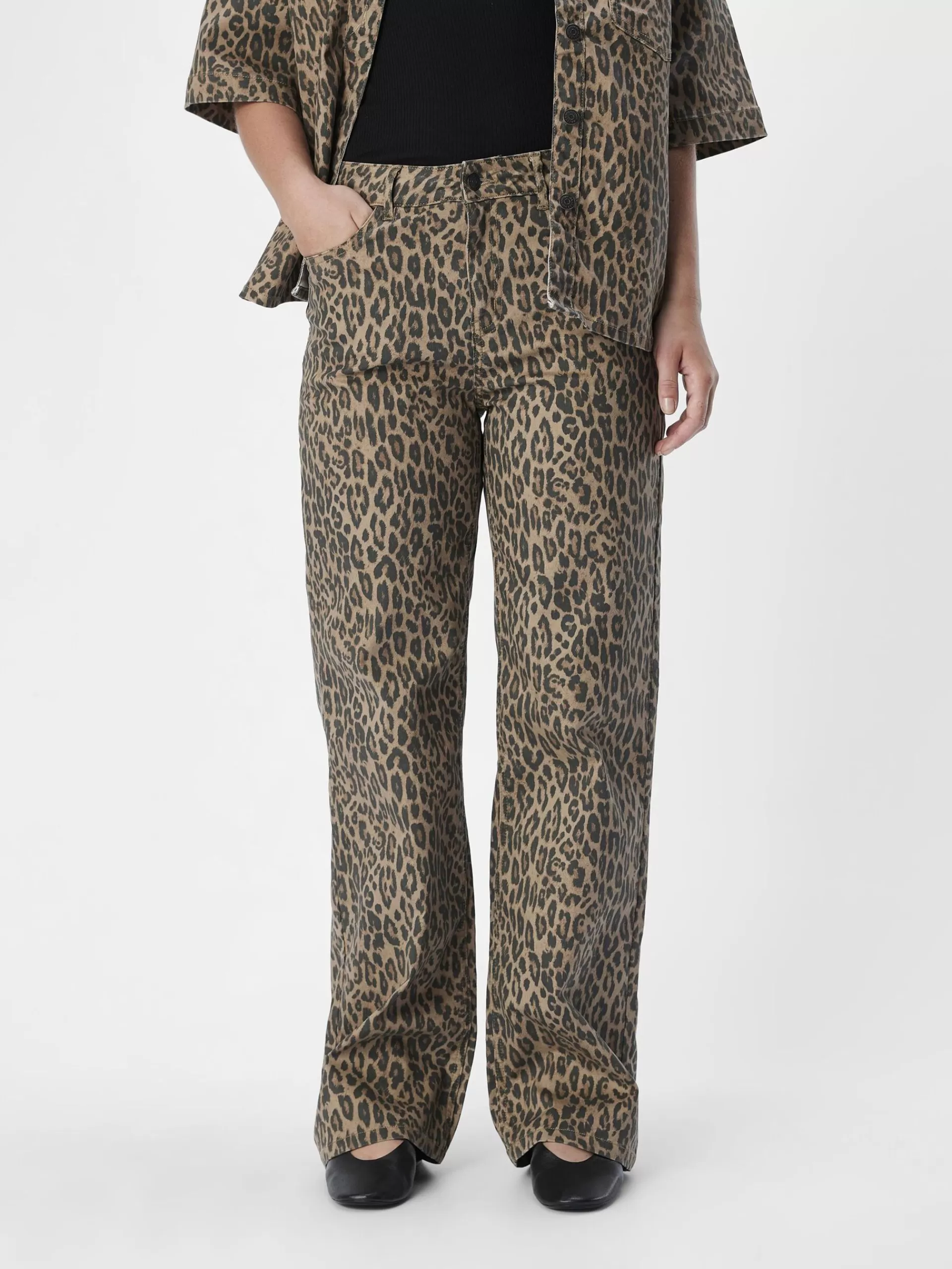 OBJECT LEOPARDPRINT JEANS MED VIDE BEN