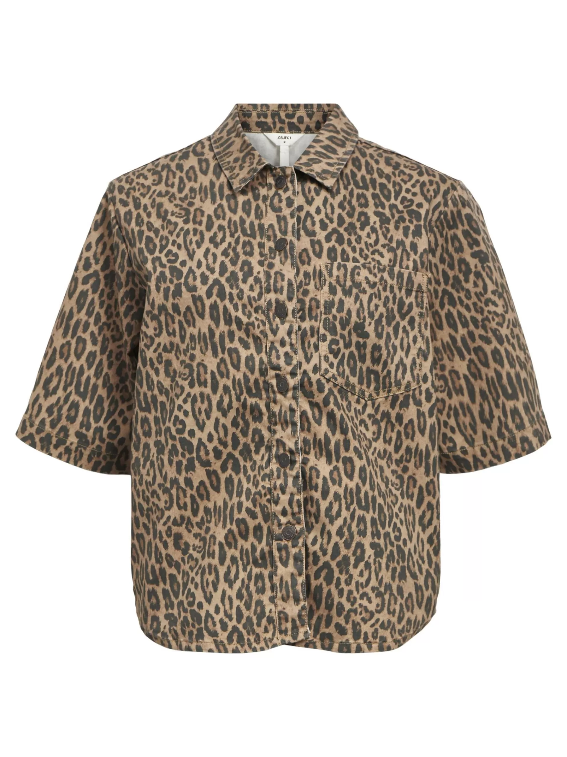 OBJECT LEOPARDPRINT SKJORTE