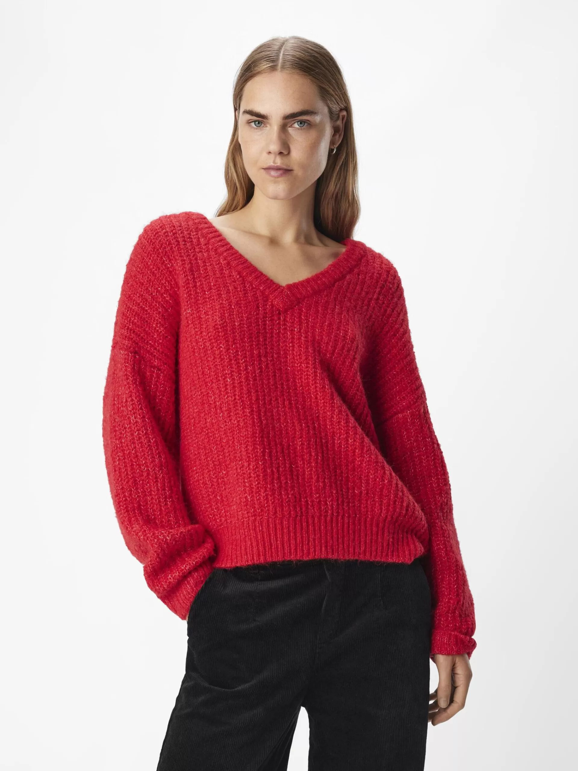 OBJECT V-HALS STRIKKET PULLOVER